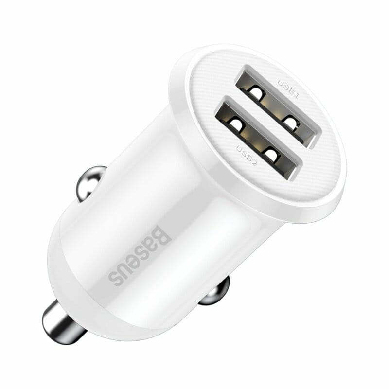 Автомобильное зарядное устройство Baseus Grain Pro 4.8A 2USB White (CCALLP-02)