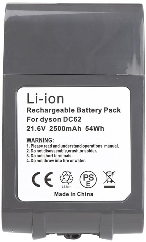 Акумулятор PowerPlant для пилососа Dyson DC62 21.6V 2.5Ah (TB920792)