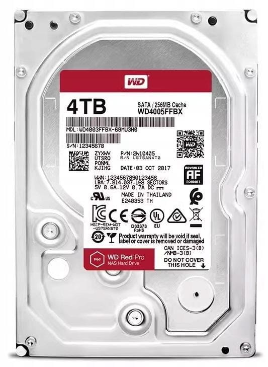 Накопитель HDD SATA 4.0TB WD Red Pro NAS 7200rpm 256MB (WD4005FFBX)