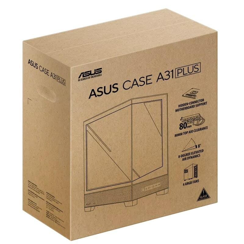Корпус Asus A31 Plus Black Tempered Glass без БЖ (90DC00R0-B19000)