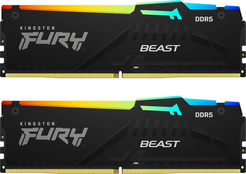 Модуль памяти DDR5 16GB/5600 Kingston Fury Beast RGB Black (KF556C40BBA-16)