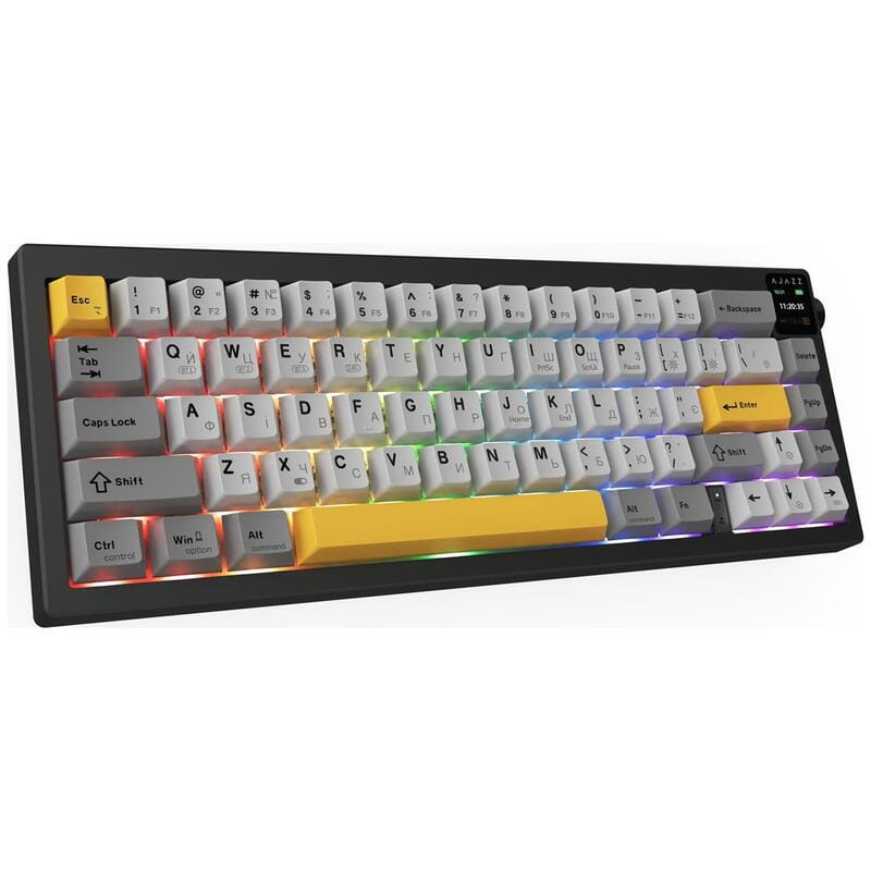 Клавіатура бездротова Ajazz AK650 Flying Fish Switch Black (AK650-FF-BGY)