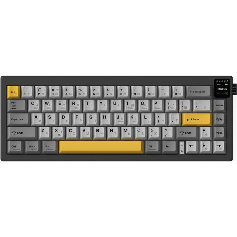 Клавіатура бездротова Ajazz AK650 Flying Fish Switch Black (AK650-FF-BGY)