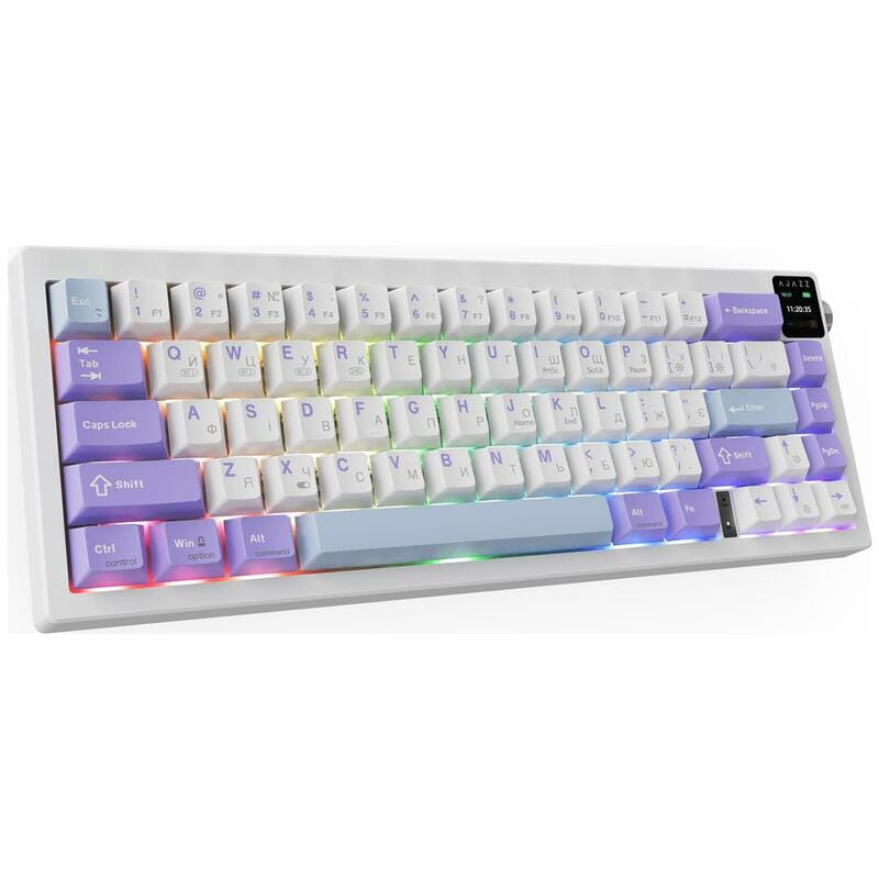 Клавіатура бездротова Ajazz AK650 Flying Fish Switch Purple (AK650-FF-PWB)