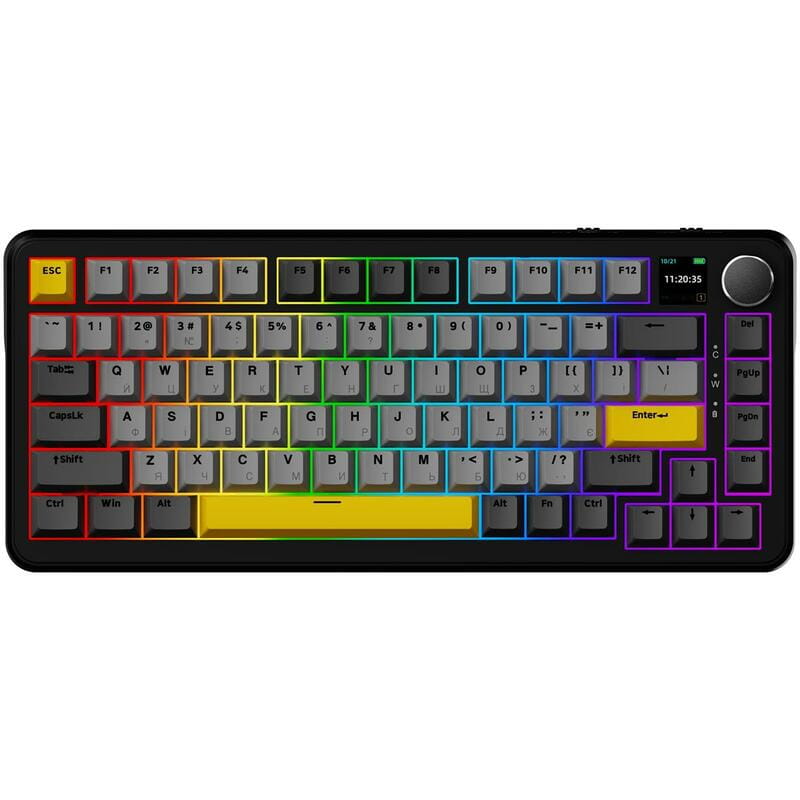 Клавіатура бездротова Ajazz AK820 MAX Magnetic Switches Black (AK820MAX-M-BGY)