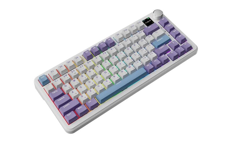 Клавіатура бездротова Ajazz AK820 MAX Magnetic Switches Purple (AK820MAX-M-PWB)