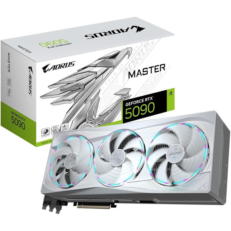 Відеокарта GF RTX 5090 32GB GDDR7 Aorus Master Ice Gigabyte (GV-N5090AORUSM ICE-32GD)