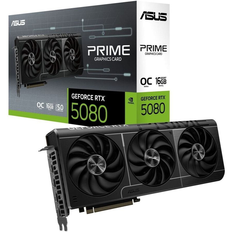 Видеокарта GeForce RTX 5080 16GB GDDR7 Prime OC Asus (PRIME-RTX5080-O16G)