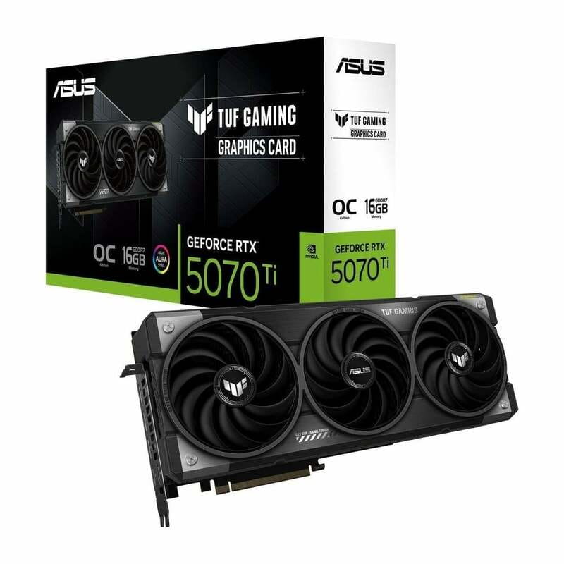 Видеокарта GF RTX 5070 Ti 16GB GDDR7 TUF Gaming OC Asus (TUF-RTX5070TI-O16G-GAMING)