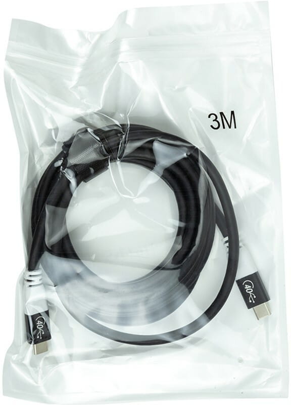 Кабель San Guan USB Type-C - USB Type-C (M/M) PD 100W, 40Gbps, 3 м Black (CA914135)