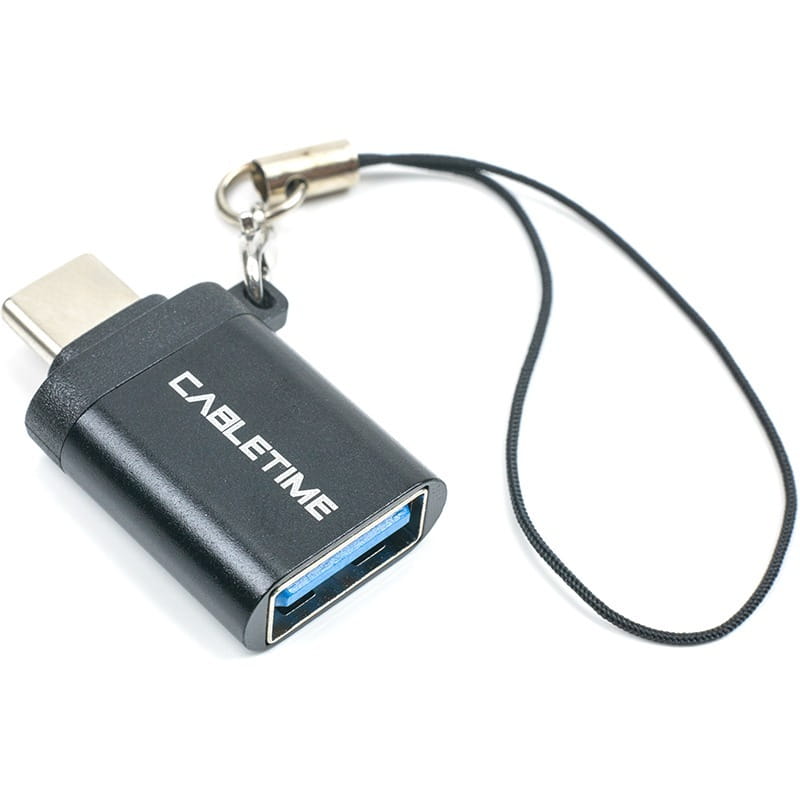 Адаптер Cabletime OTG USB Type-C - USB (M/F) Black (CA913688)