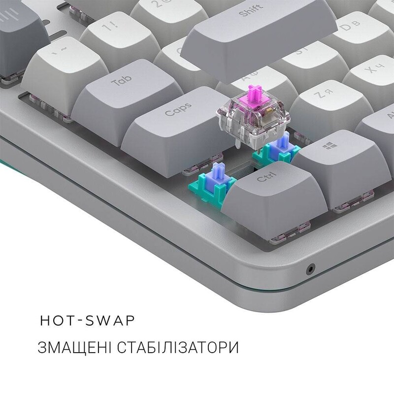 Клавіатура Dark Project ALU87 Daylight White/Grey (DPKB_DAYLIGHT_87_ANSI_UA)