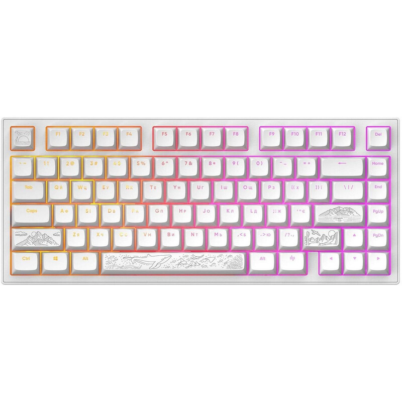 Клавіатура Dark Project ALU81 Terra Nostra White (DPKB_NOSTRA_81_ANSI_WHITE_UA)