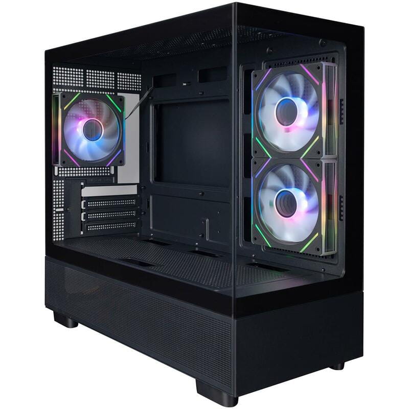 Корпус 1stPlayer Mi5-BK-2FC7R-1FC7 Black без БП