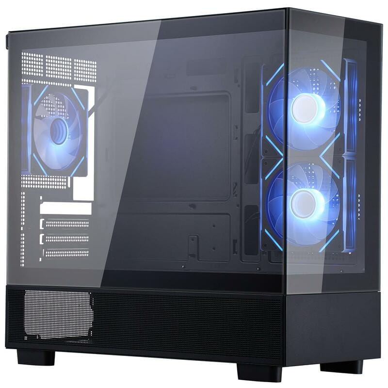 Корпус 1stPlayer Mi5-BK-2FC7R-1FC7 Black без БП