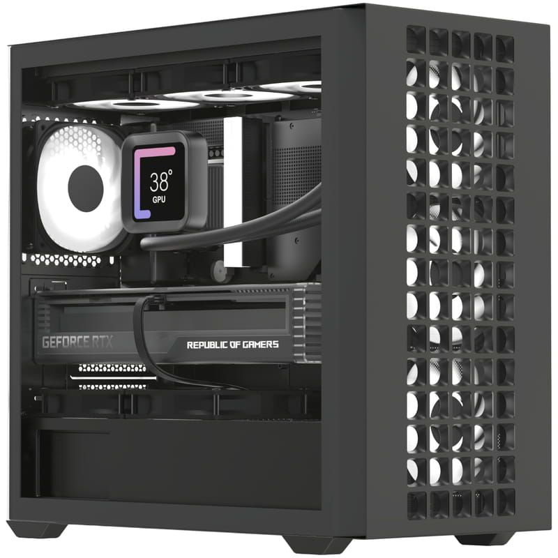 Корпус AeroCool D302A-G-BK-v1 (ACCS-DS04043.11) Black без БП