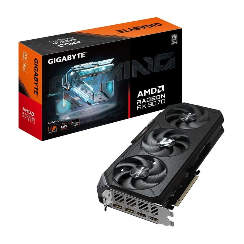 Відеокарта AMD Radeon RX 9070 16GB GDDR6 Gaming OC Gigabyte (GV-R9070GAMING OC-16GD)