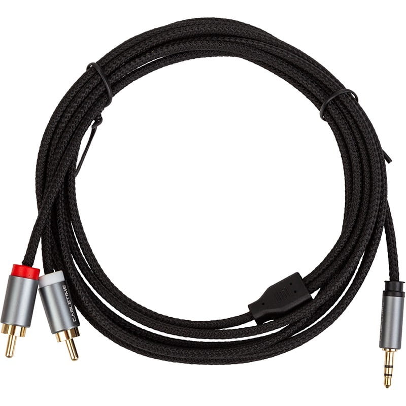 Аудио-кабель Cabletime 3.5 мм - 2xRCA (M/M), 3 м, Black (CA914067)