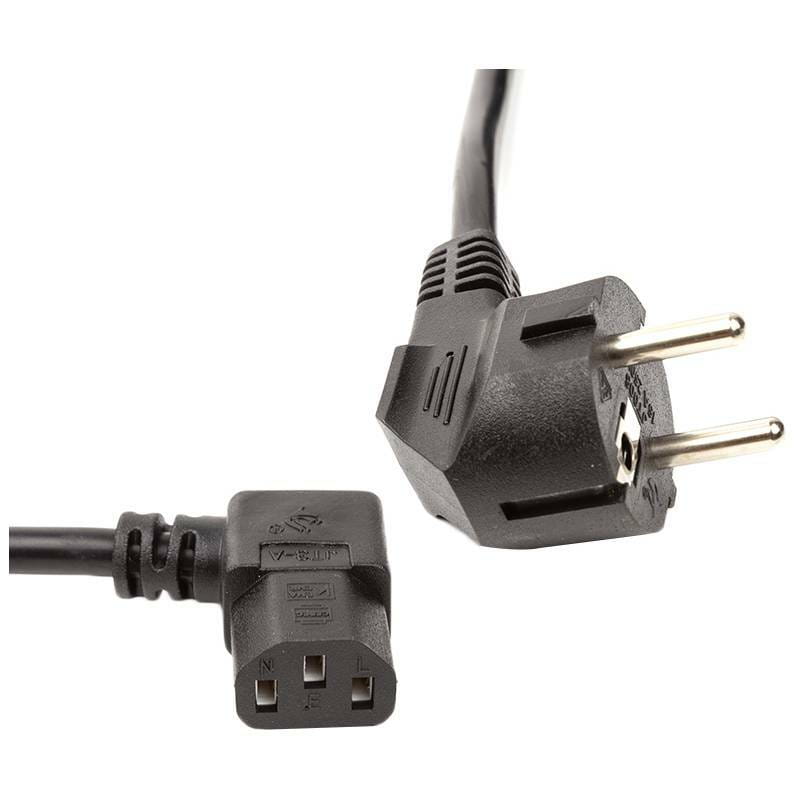 Кабель живлення PowerPlant Cu, 220V, 3x1.5, 2м кутовий (CC360369)