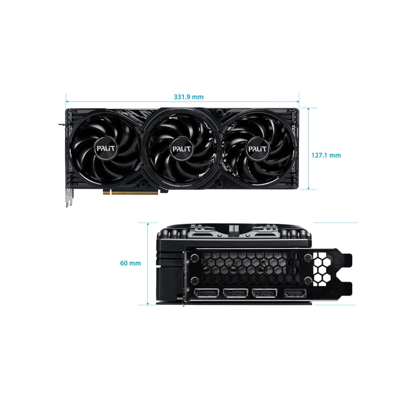 Видеокарта GF RTX 5080 16GB GDDR7 GamingPro OC Palit (NE75080S19T2-GB2031A)