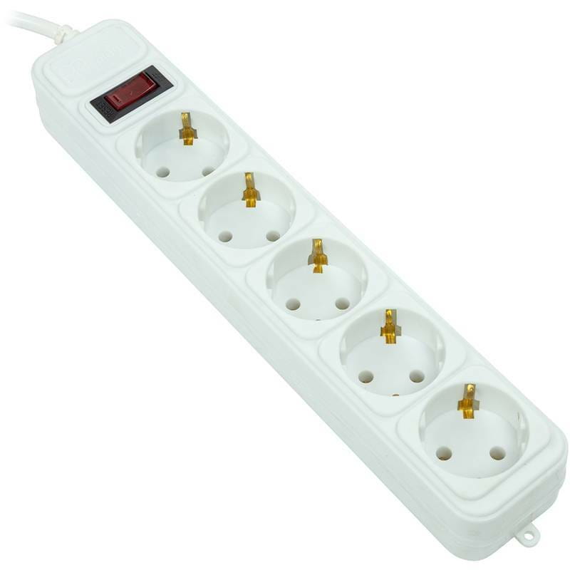 Фільтр живлення PowerPlant JY-1056/3B 5 розеток, 3м, 100% мідь, White (EX610570)