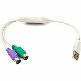Переходник PowerPlant USB - 2хPS/2, 30 см (CA913183)