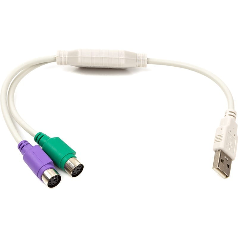 Перехідник PowerPlant USB - 2хPS/2, 30 см (CA913183)