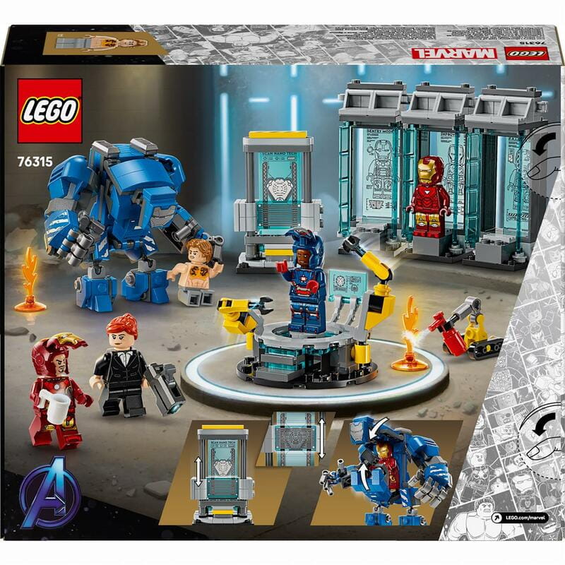 Конструктор LEGO Super Heroes Лабораторія Залізної Людини: зал обладунків (76315)