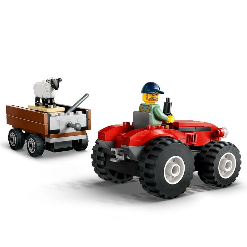 Конструктор LEGO City Червоний фермерський трактор з причепом та вівцями (60461)