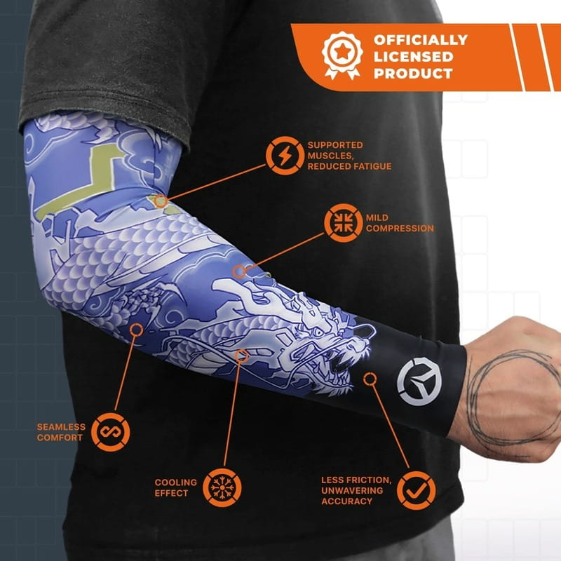 Геймерський рукав Blizzard Entertainment Overwatch 2 Hanzo tatoo M Blue (FOWSLEEVHANZTAT0M)