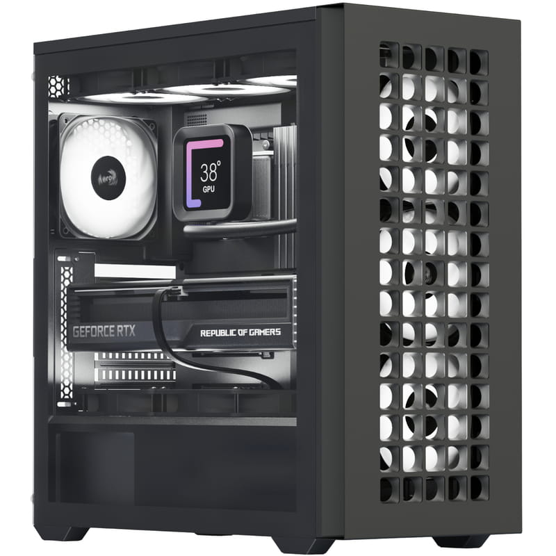 Корпус AeroCool D502A-G-BK-v1 (ACCM-DS02043.11) Black без БЖ