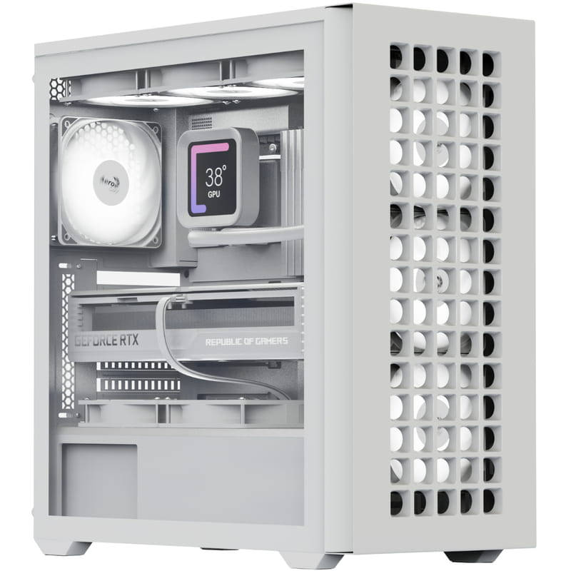 Корпус AeroCool D502A-G-WT-v1 (ACCM-DS02043.21) White без БЖ