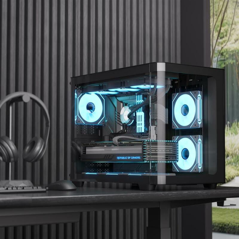 Корпус AeroCool P300C-G-BK-v1 (ACCS-PN02033.11) Black без БЖ