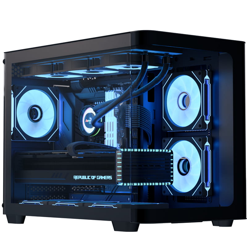 Корпус AeroCool P300C-G-BK-v1 (ACCS-PN02033.11) Black без БЖ