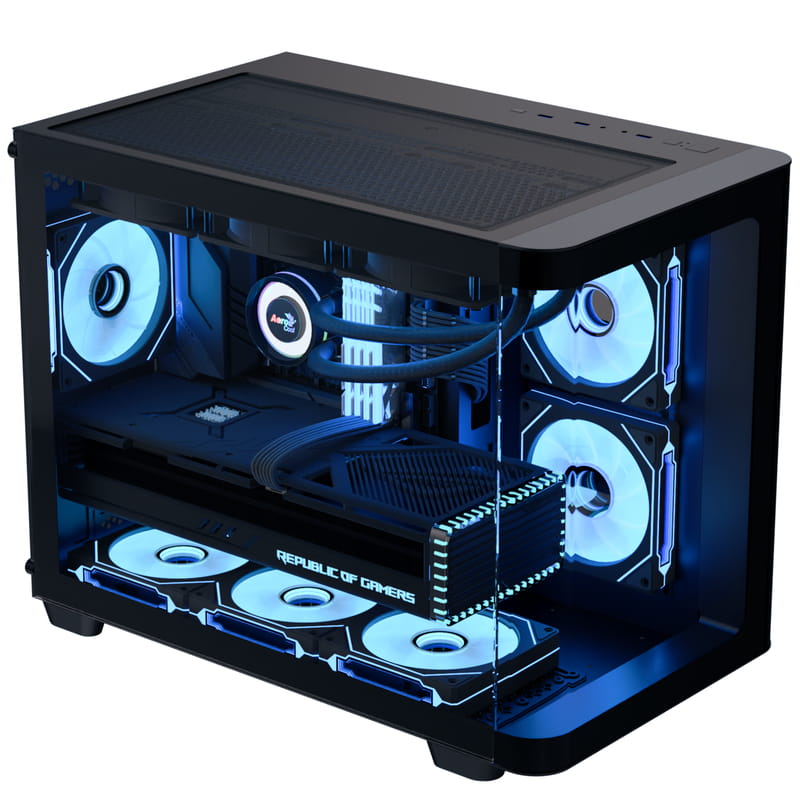 Корпус AeroCool P300C-G-BK-v1 (ACCS-PN02033.11) Black без БЖ