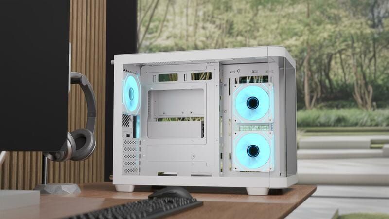 Корпус AeroCool P300C-G-WT-v1 (ACCS-PN02033.21) White без БЖ
