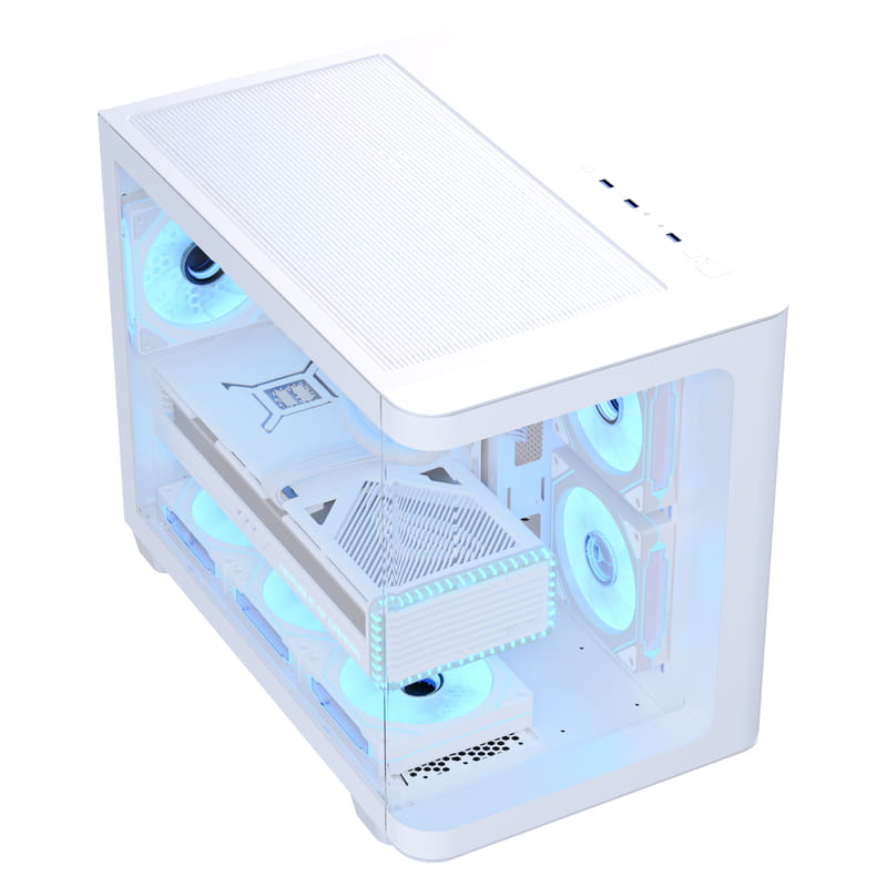 Корпус AeroCool P300C-G-WT-v1 (ACCS-PN02033.21) White без БЖ