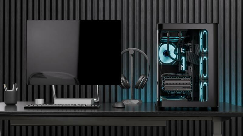 Корпус AeroCool P500C-G-BK-v1 (ACCM-PN01043.11) Black без БЖ