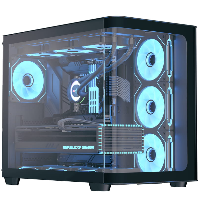 Корпус AeroCool P500C-G-BK-v1 (ACCM-PN01043.11) Black без БЖ
