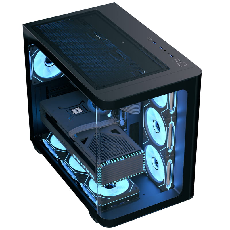 Корпус AeroCool P500C-G-BK-v1 (ACCM-PN01043.11) Black без БЖ