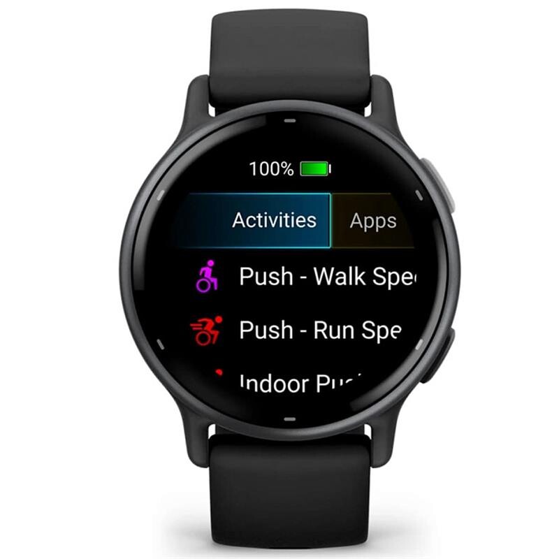 Смарт-годинник Garmin Vivoactive 5 Slate Aluminum Bezel with Black Case and Silicone Band (010-02862-5A)
