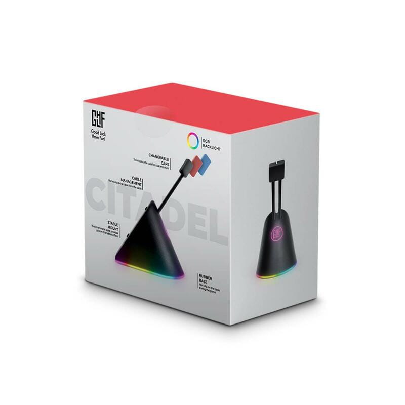 Держатель для кабеля GLHF Citadel RGB Black (FGLMB22BKCTDLRGB3)