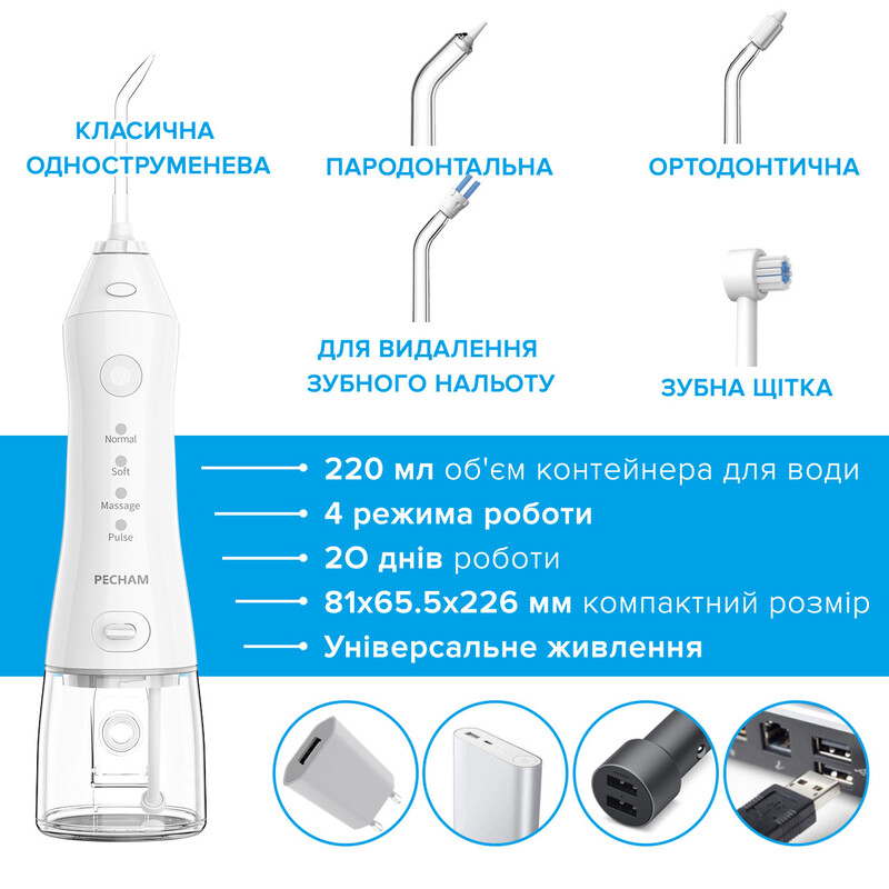 Іригатор Pecham Travel PC-1581 White