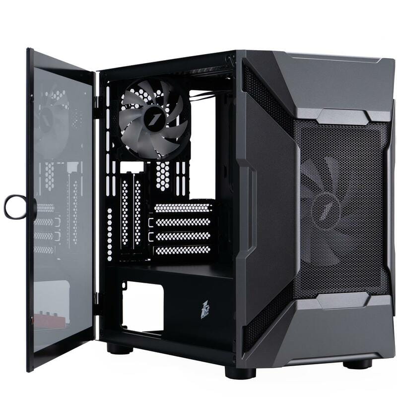 Корпус 1stPlayer D3-A-BK-1F7-14-1F7 Black без БЖ
