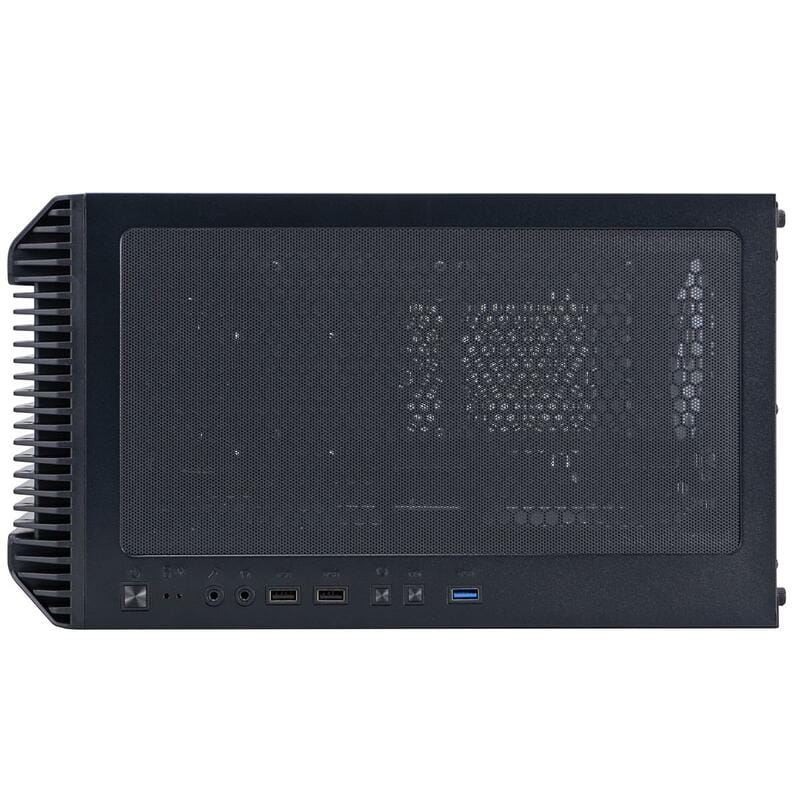 Корпус 1stPlayer H6-BK-4F7 Black без БП