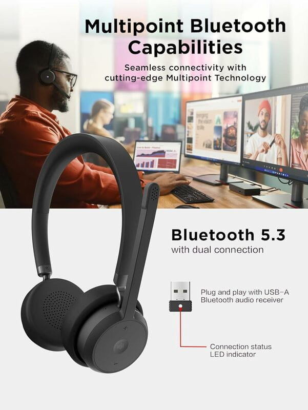 Bluetooth-гарнітура Lenovo Wireless VoIP Headset Black (4XD1M80020)