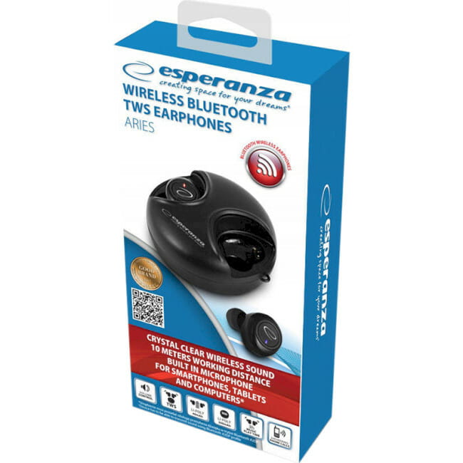 Bluetooth-гарнитура Esperanza Earphones Aries Black (EH228K)