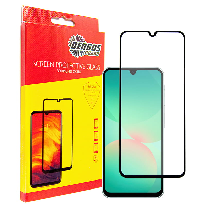 Защитное стекло Dengos для Samsung Galaxy A26 SM-A266 Black Full Glue (TGFG-386)