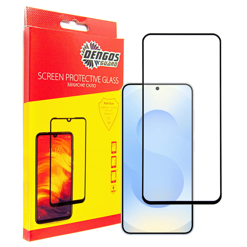 Защитное стекло Dengos для Samsung Galaxy S25+ SM-S936 Black Full Glue (TGFG-390)