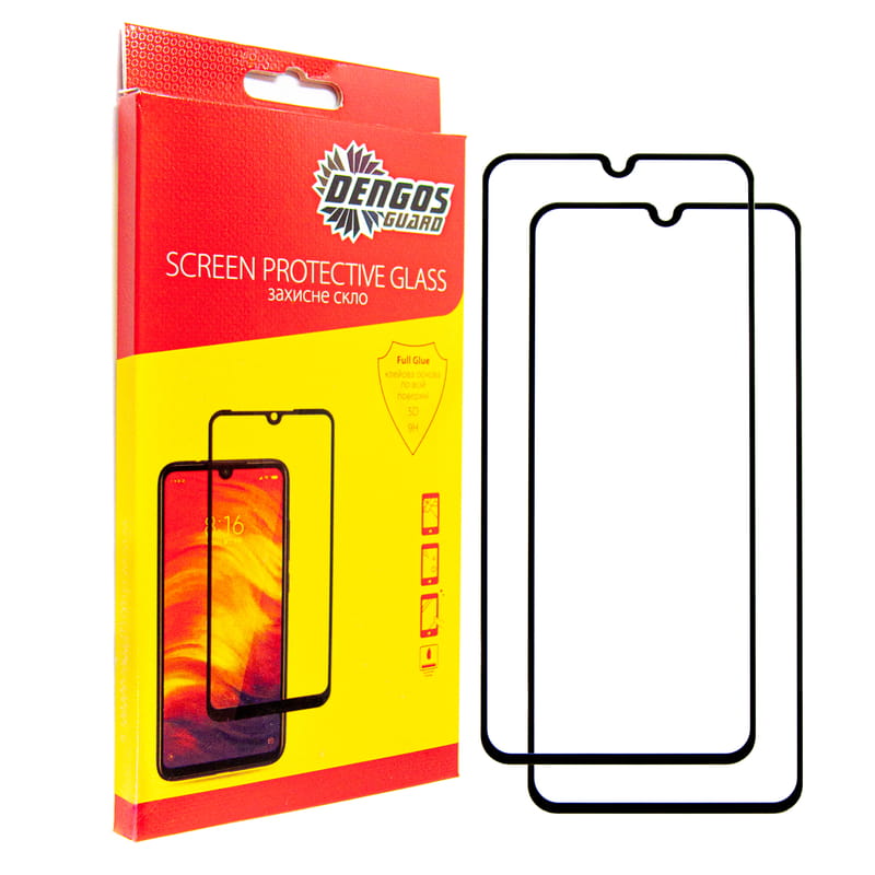 Захисне скло Dengos для Samsung Galaxy A26 SM-A266 Black Full Glue (DG-TG2P-67) 2шт